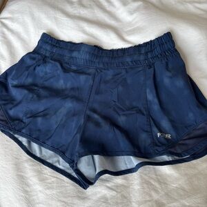 Navy Athletic Shorts with Elastic Waist